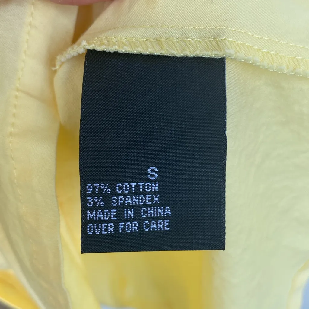 4/$20 A. Byer Yellow Cap Sleeve Sundress 97% Cotton Light Yellow - Image 4