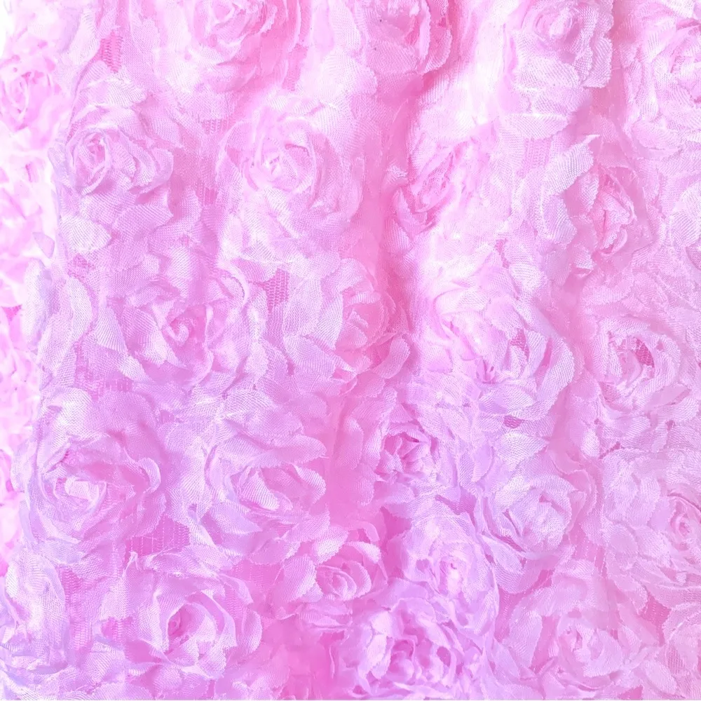 Cato Collection Pink Textured 3D Floral Rosette Skirt. - Image 3