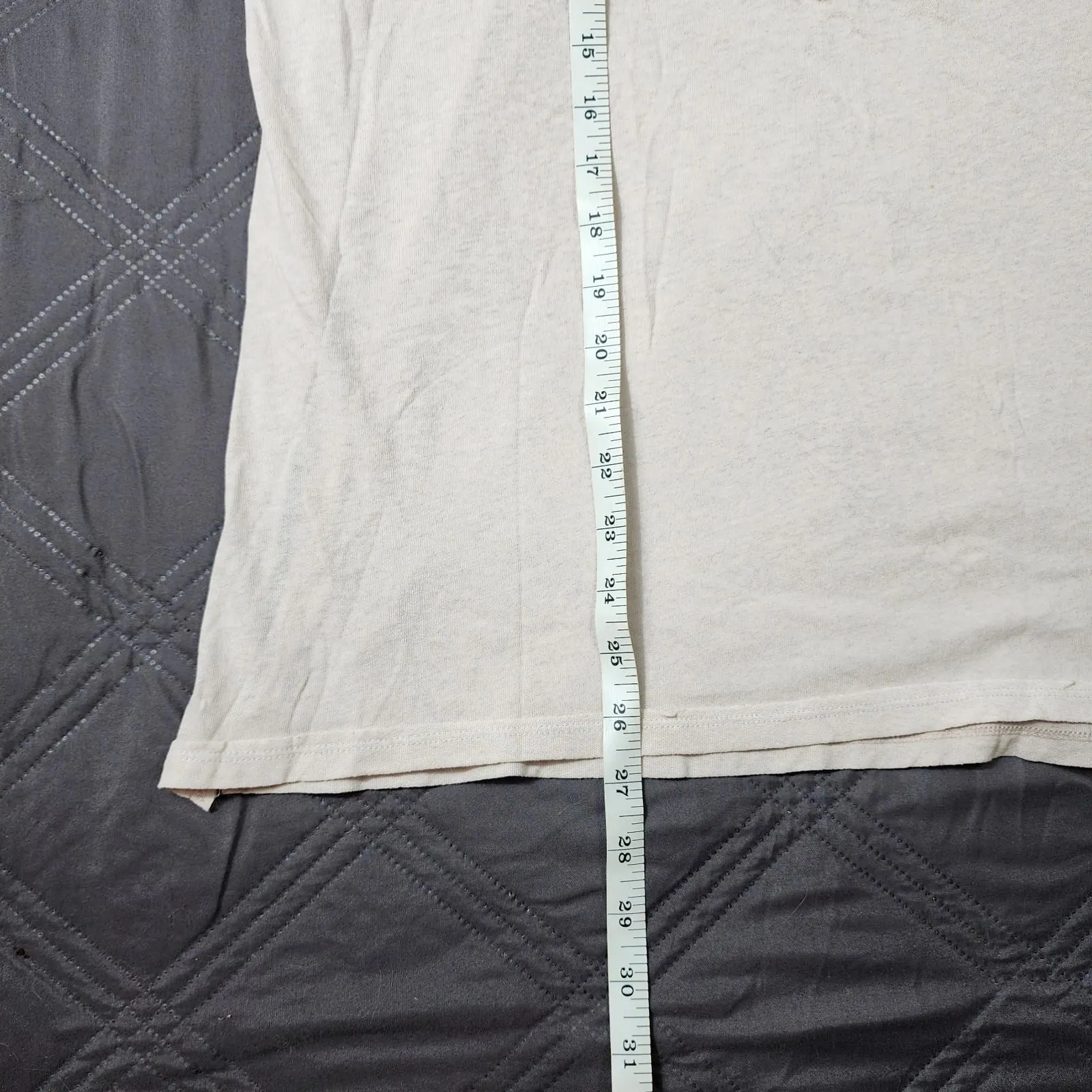 We The Free Small Beige Neutral Lace Up T-Shirt Short Sleeve Top Light Flowy - Image 7