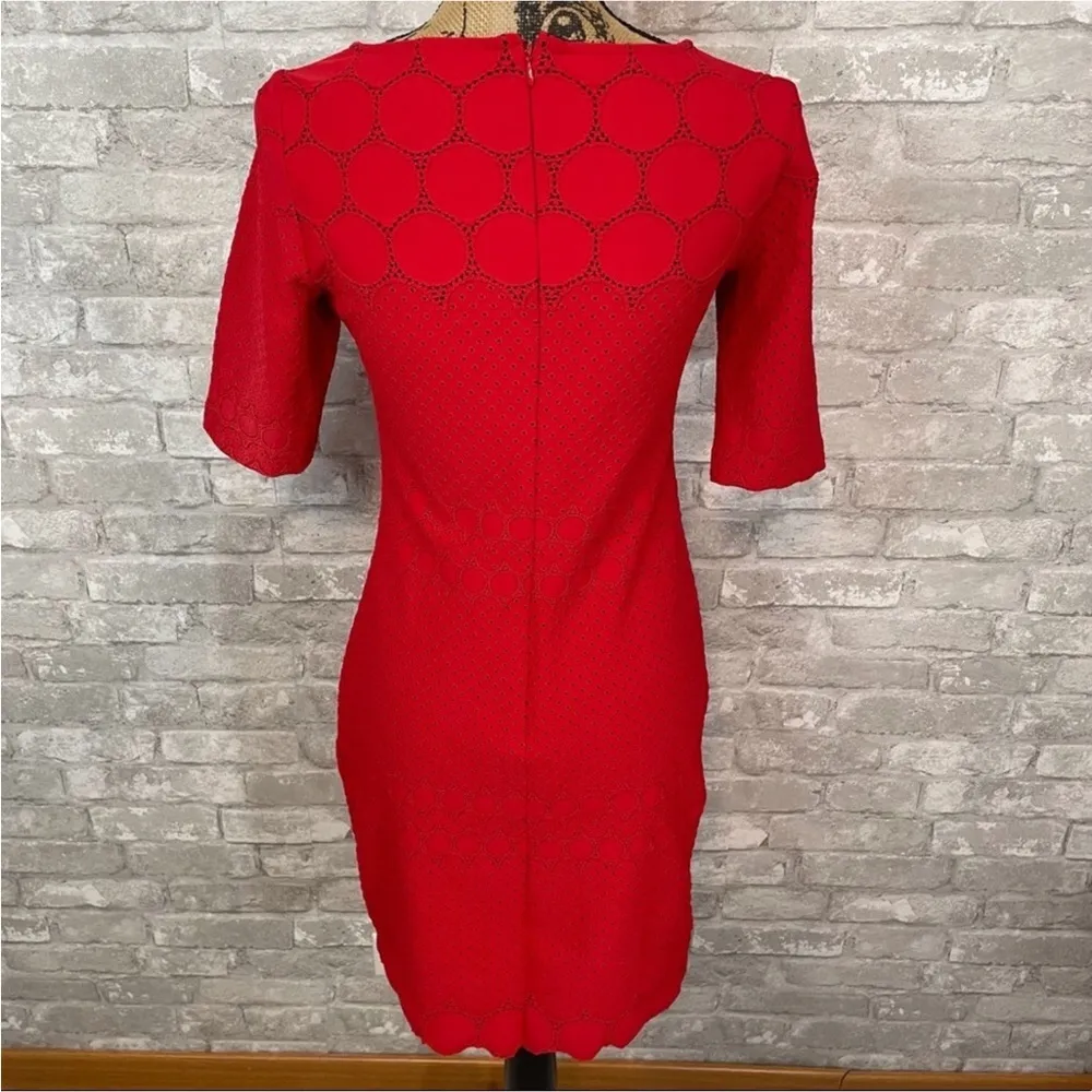 Julia Jordan Red Lace Eyelet
Sheath Dress - Image 2