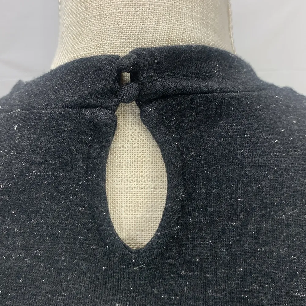 Style&Co High Neck Cold Shoulder Black Long Sleeve Top Size Large - Image 10