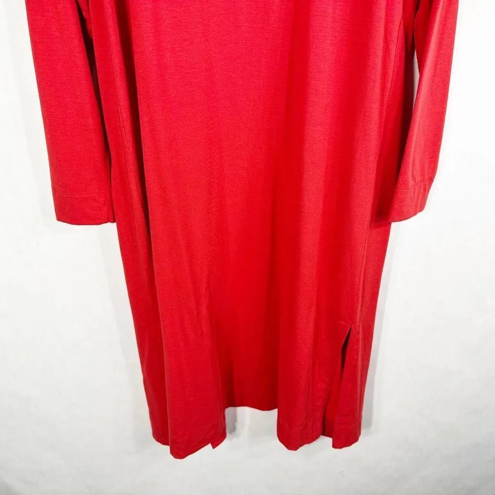 Isaac Mizrahi XS‎ Cardigan Sweater Long Red Open Front Long Sleeve Cotton 1142 - Image 5