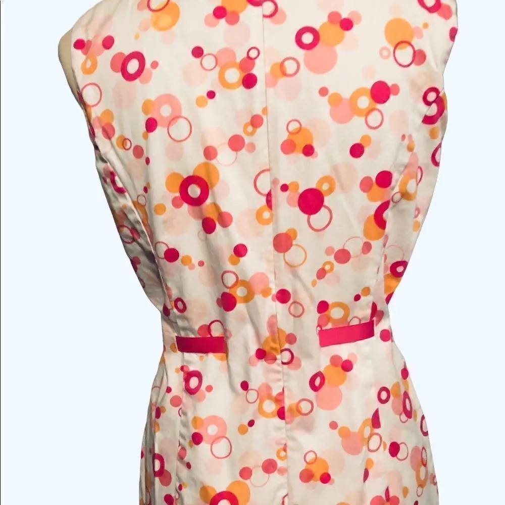 Alexandra Bartlett retro sheath midi summer dress now tie detail at waist White Size 8 - Image 8