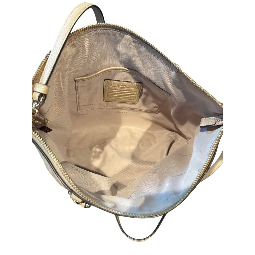 COACH Beige Pebbled Leather Prairie Satchel - Image 6