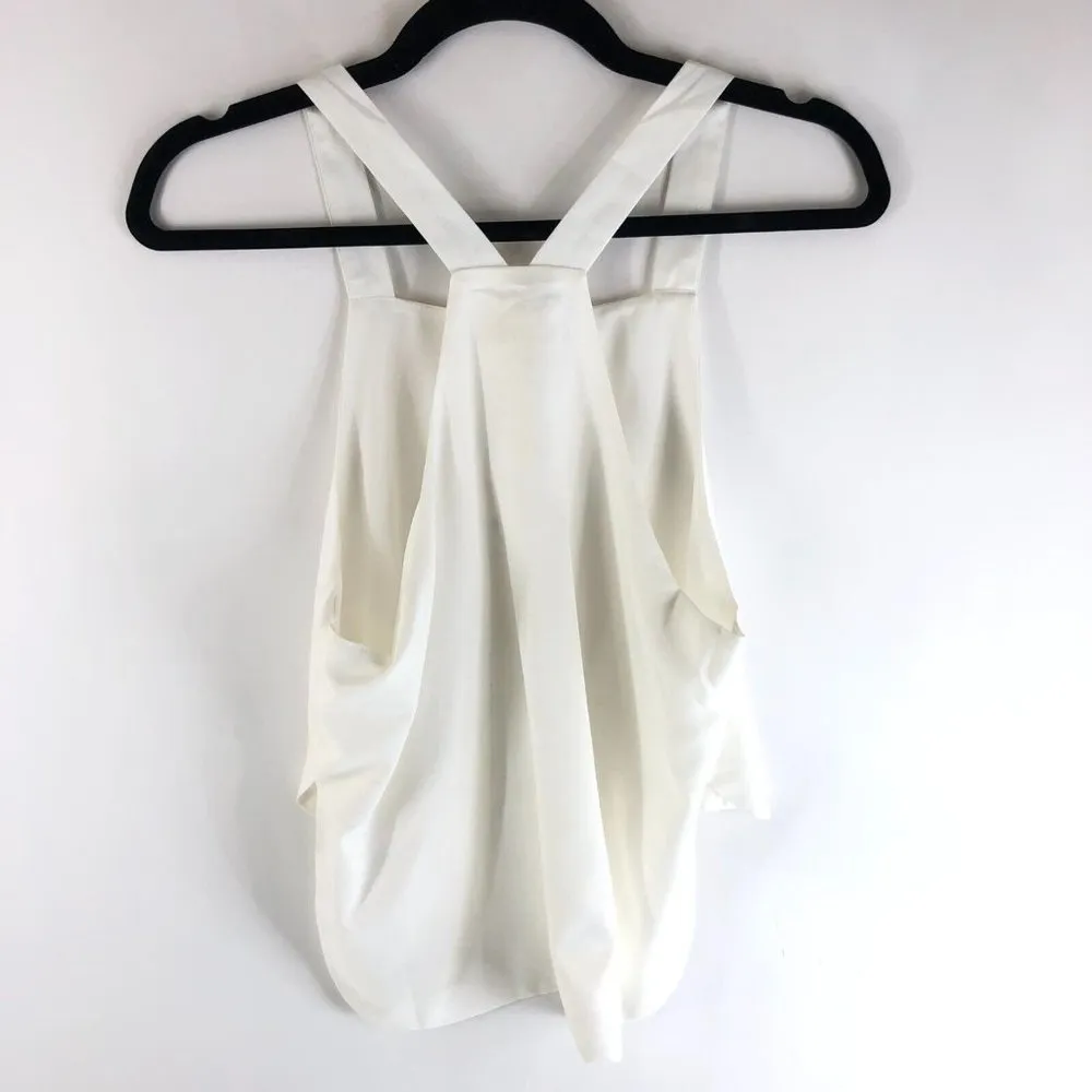 Six Crisp Days Womens Top Blouse Sleeveless Hi Low Hem Square Neck White S - Image 2