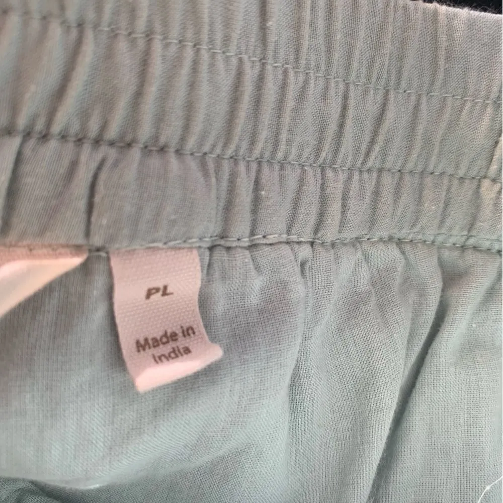 Soft Surroundings Bois De Fleurs Pants Wide Leg Seaglass Boho Size PL - Image 3