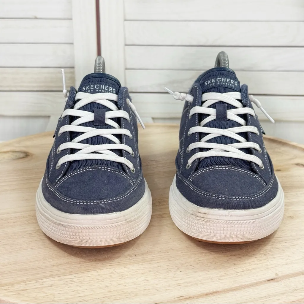 Skechers Street Arch Fit Arcade - Arcata Canvas Sneakers Blue White Women 8.5 - Image 2