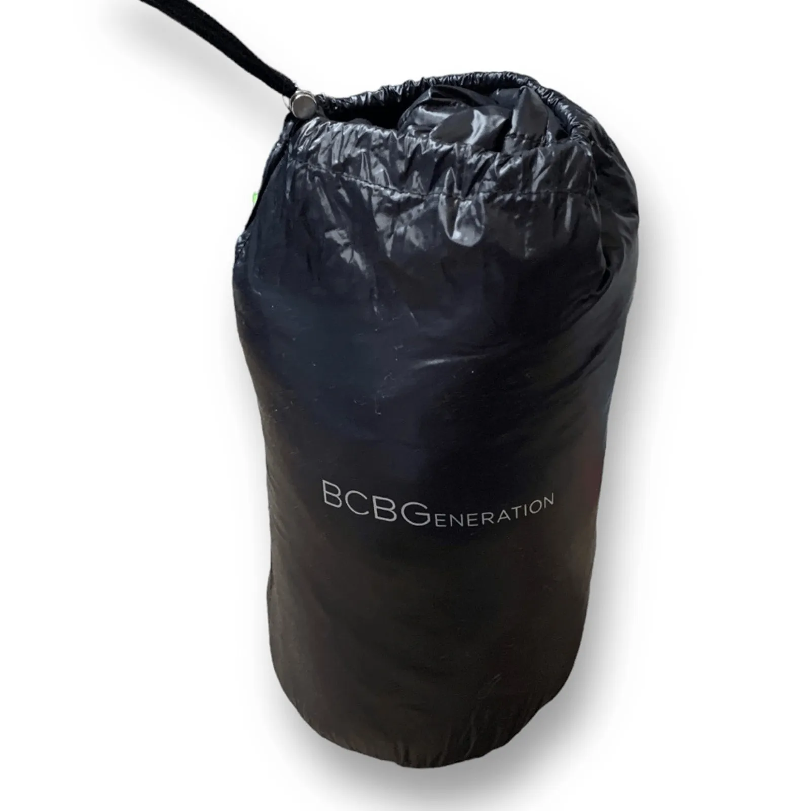 BCBGGeneration Black Hooded Packable Quilted Puffer Jacket Small Lightweight - Image 7