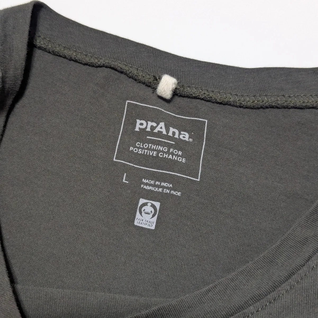 PrAna Journeyman Moon Shine Graphic Tee Shirt Womens Large Dark Gray Moonshine - Image 5