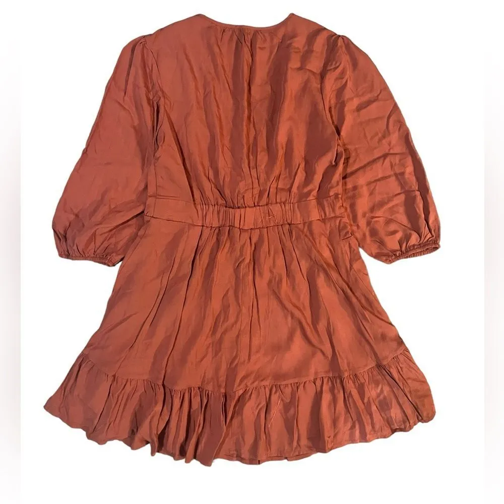 NWT Baltic Born Amelia Boho Mini Dress Rust Brown Womens Small - Image 4