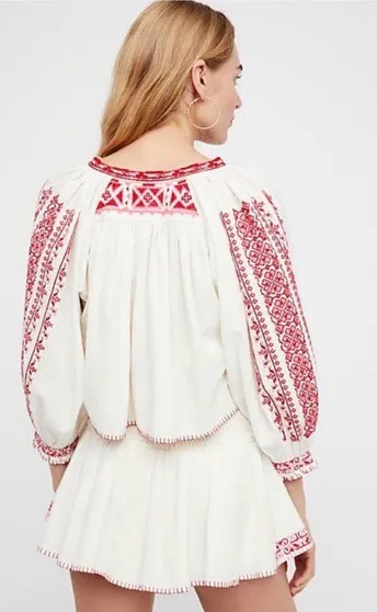 Free People Two Piece Embroidered Set - Image 2