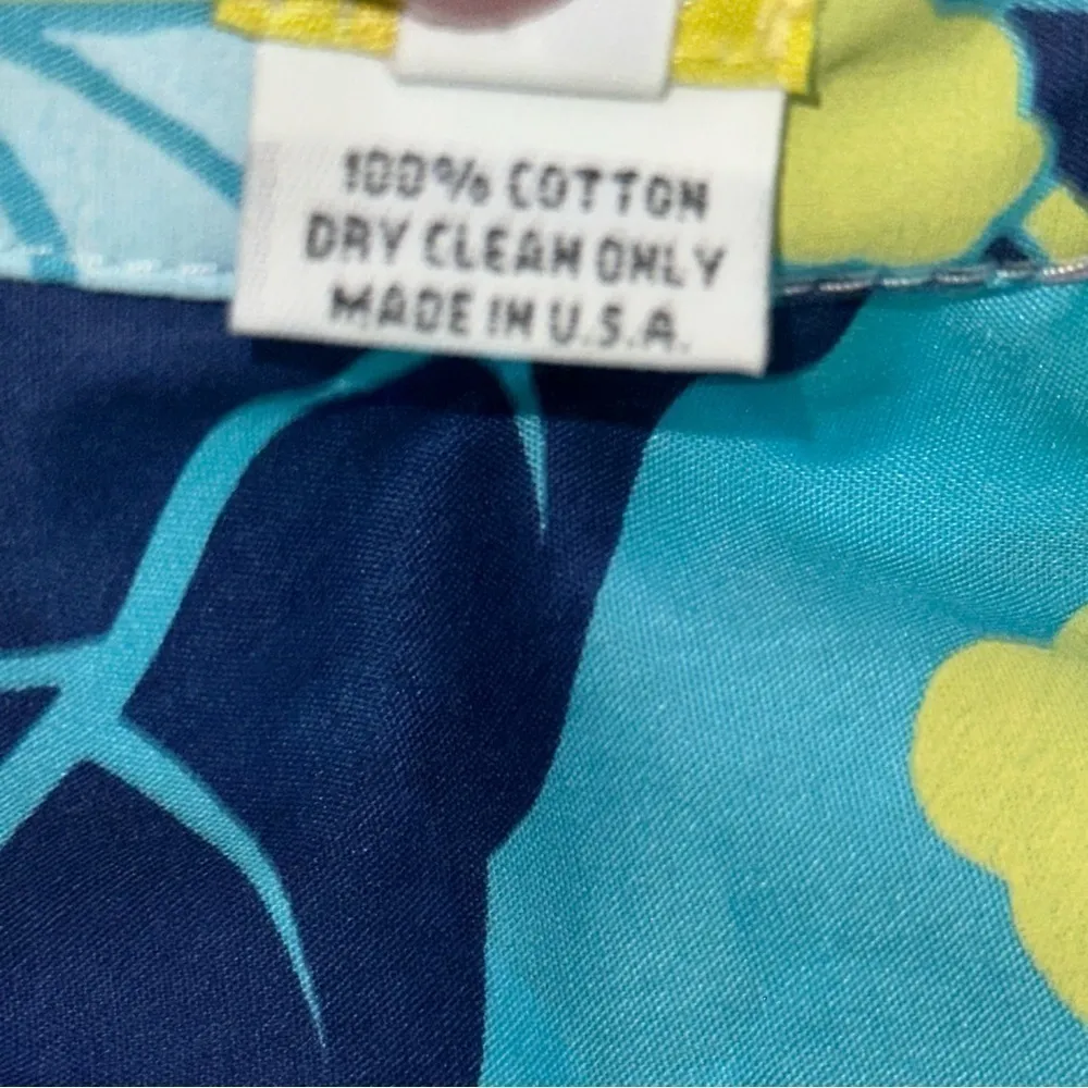 Tracy Feith Vintage Women’s Size 1 Blue Floral Button Up Belted Shirt Dress - Image 7