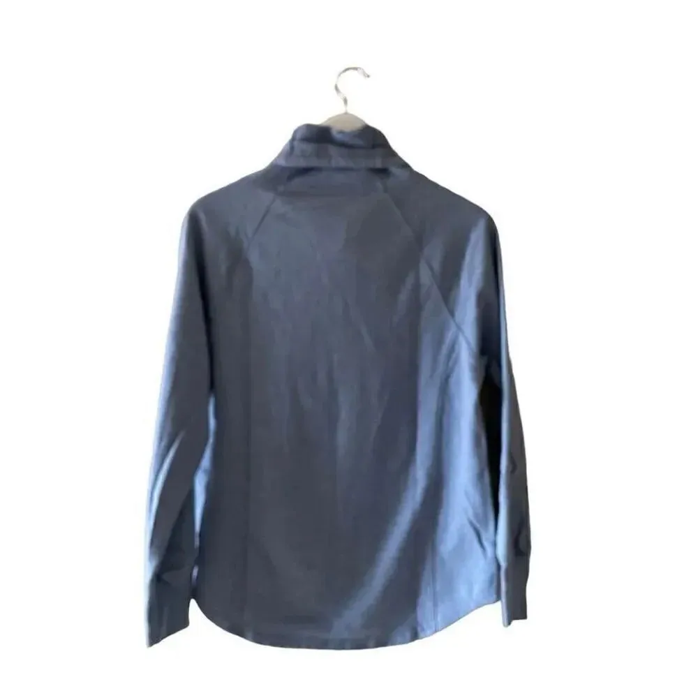 Disney Women's Blue Cowl Neck Mickey Long Sleeves Cozy Warm Sweatshirt SZ M - Image 7