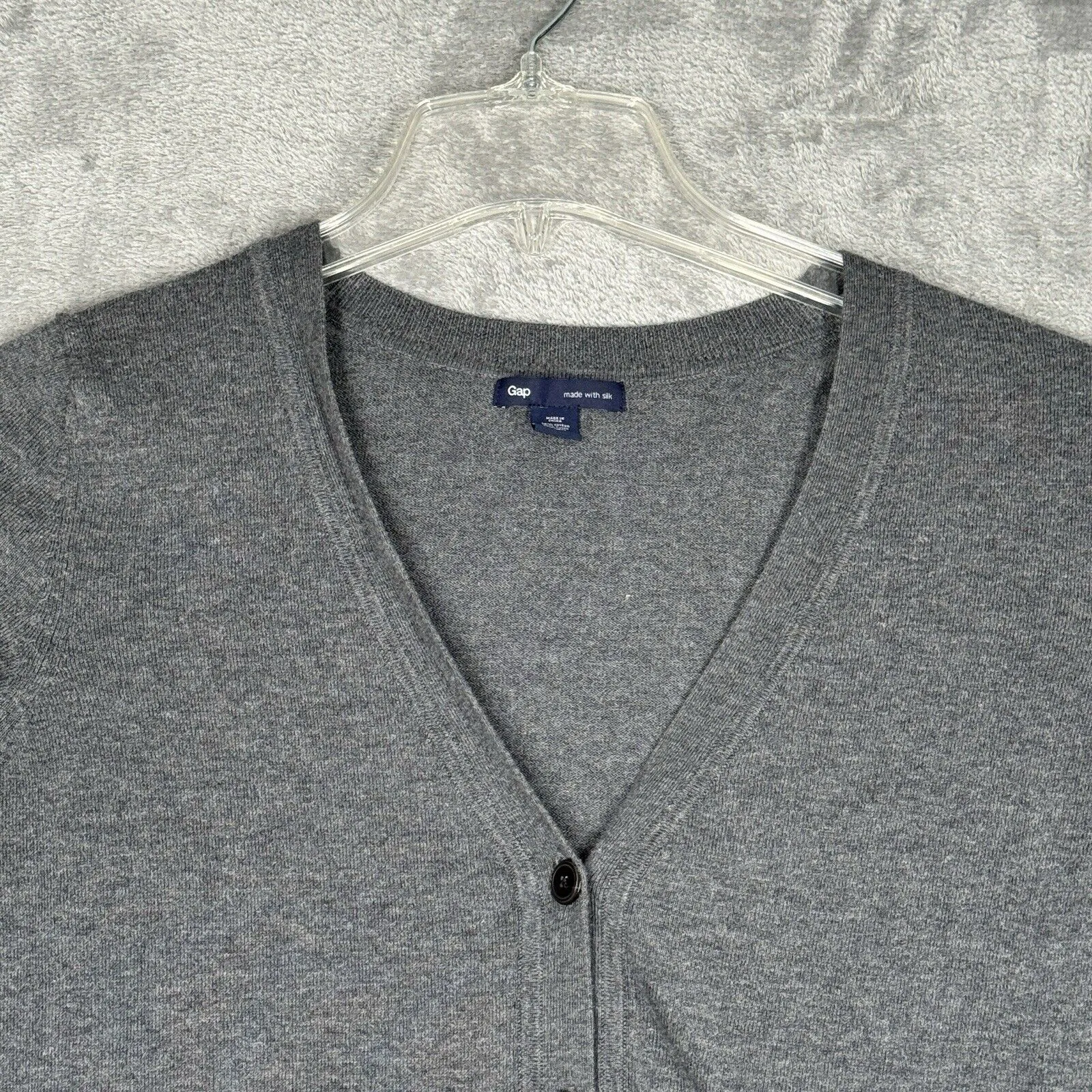 Gap Sweater Women Small Gray Cardigan Casual Office Neutral‎ Minimalist Preppy - Image 4