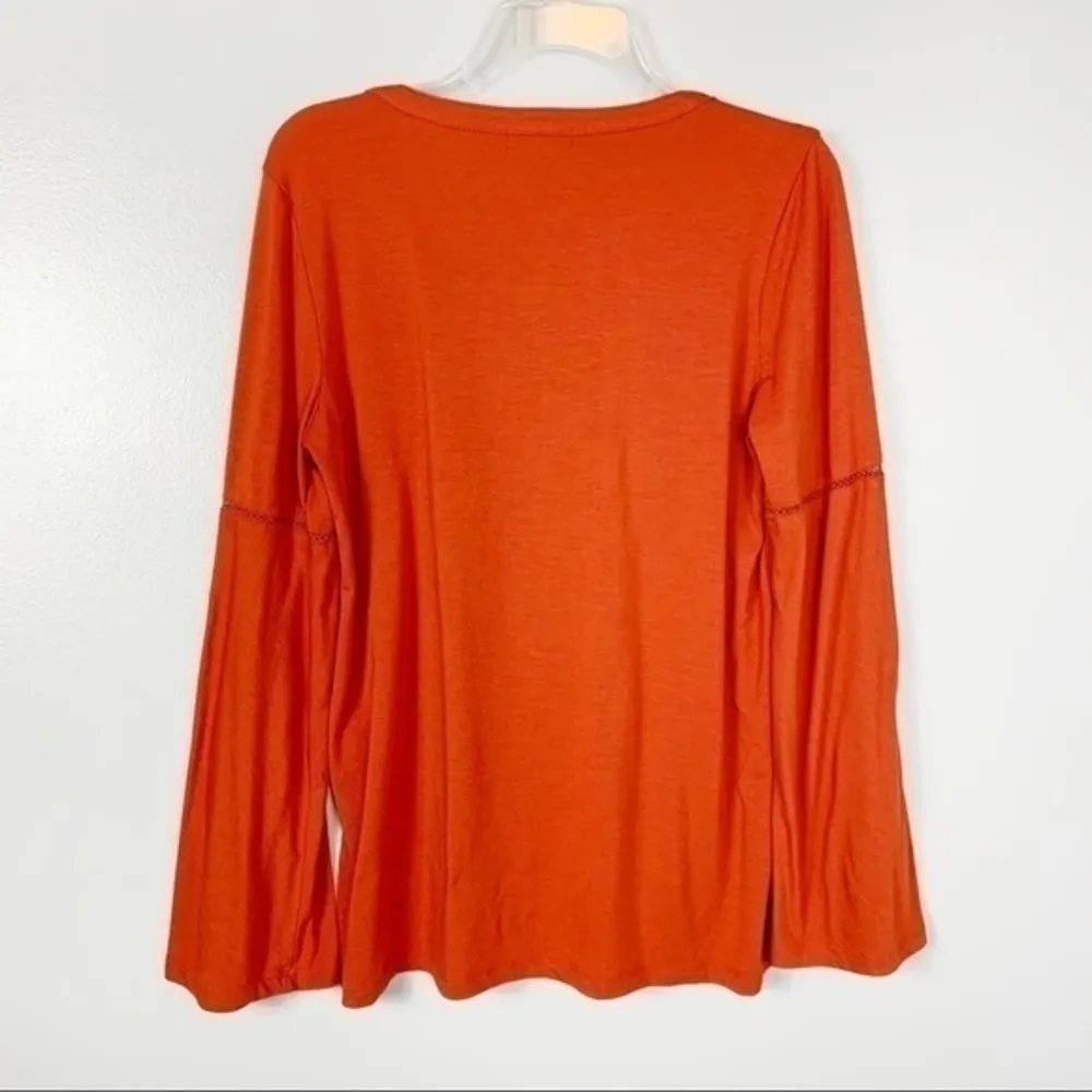 Verve Ami Burnt Orange Blouse Size M - Image 5