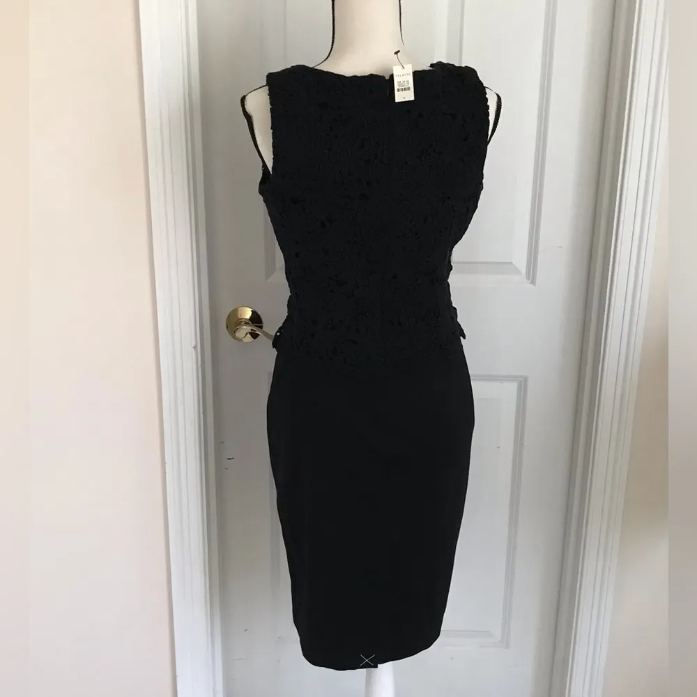 Talbots PONTE KNIT LACE SHEATH DRESS - Image 3