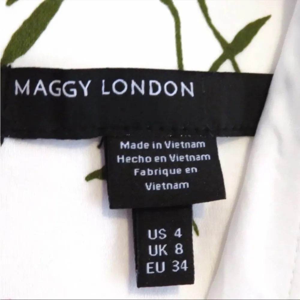 🌸Maggy London V-neck Fit & Flare Sleeveless Cotton Dress🌸NWT~4 - Image 9