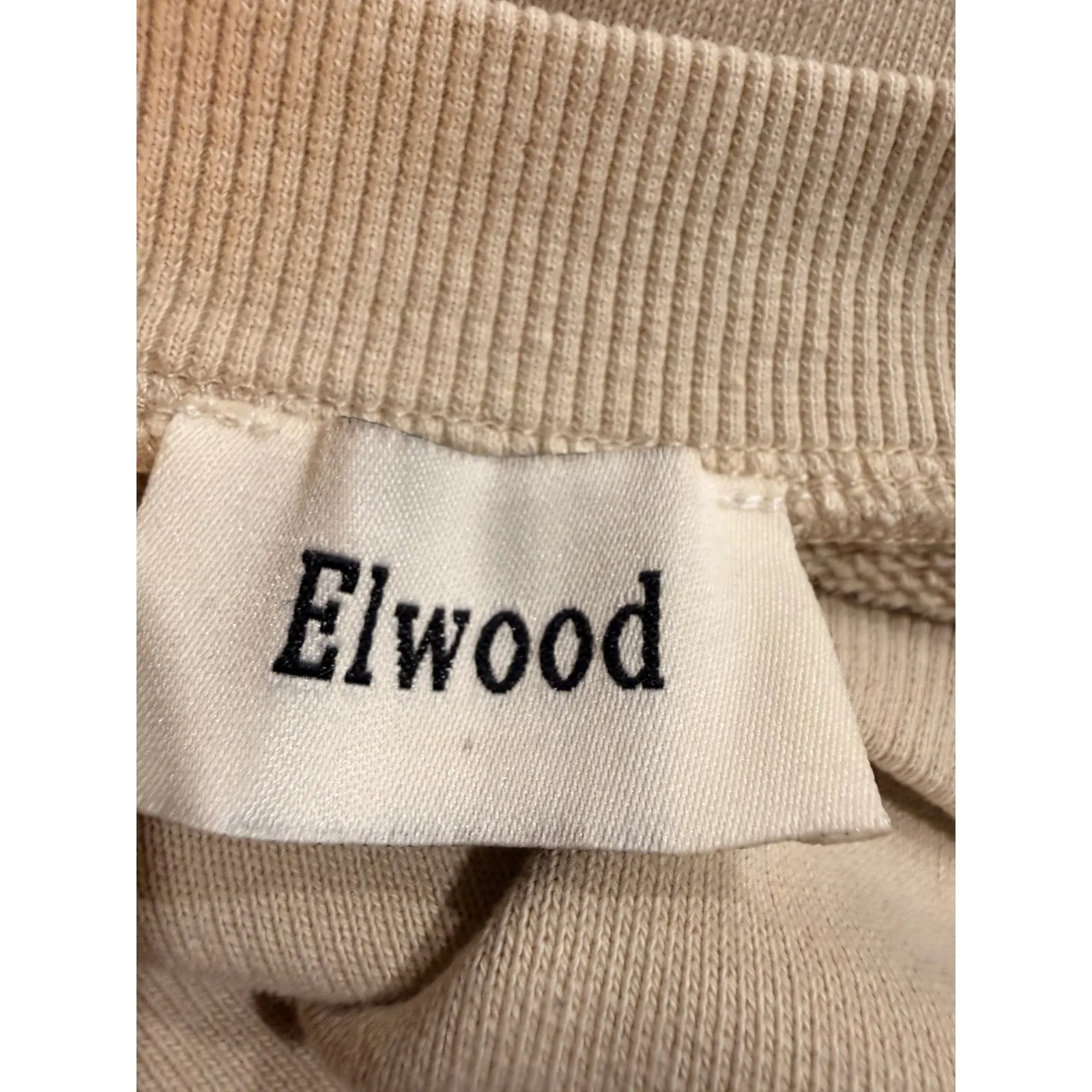Elwood Organic Cotton Crewneck Sweatshirt Tan Size M Relaxed Fit Size M - Image 4