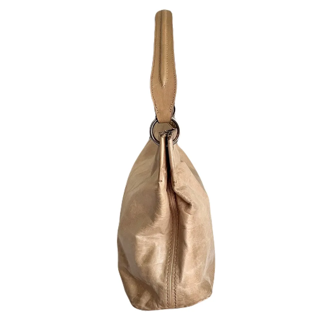 Vintage Prada Tan ‘Vitello Shine’ Leather Large Shoulder Bag - Image 2