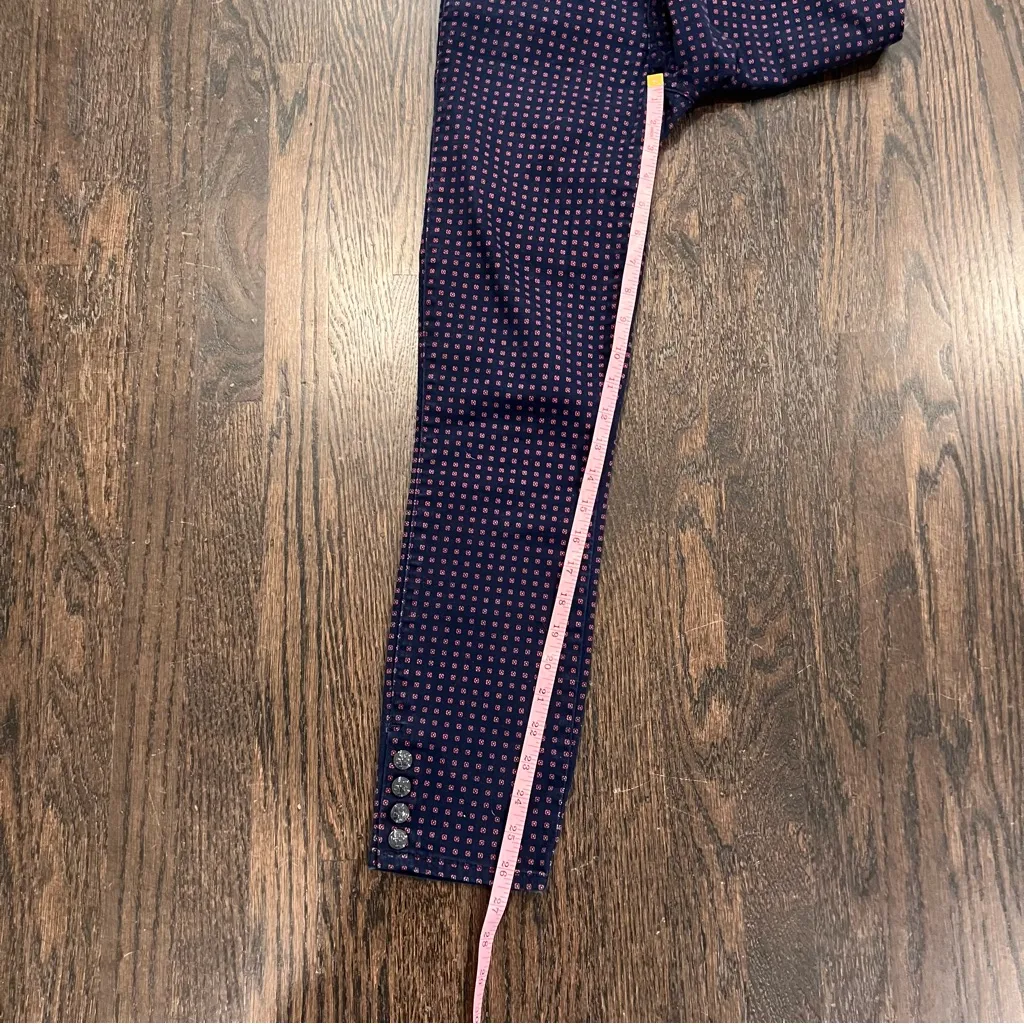 Tory Burch Navy Daisy Dot Emmy Floral Patterned Pants - Image 9