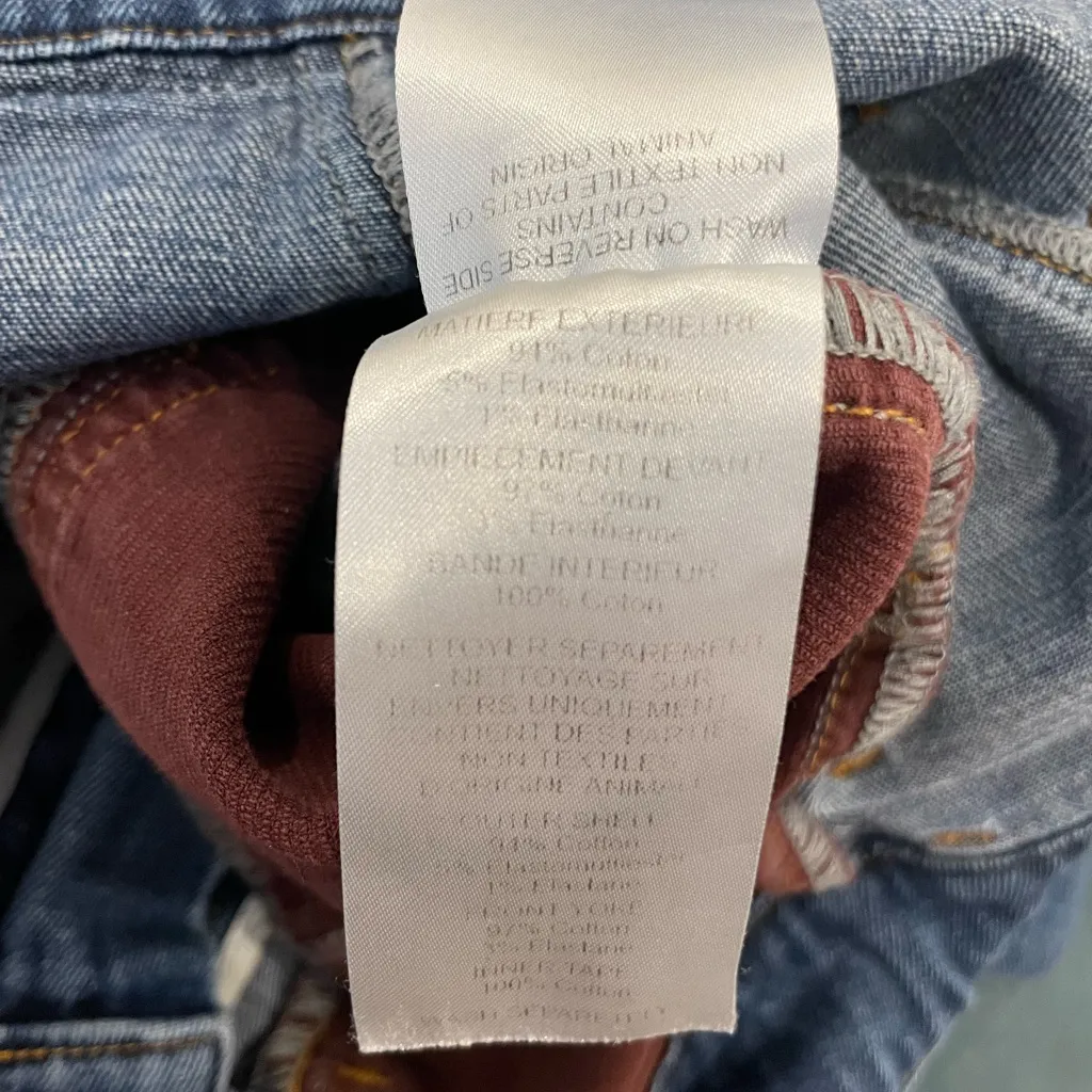 See By Chloe Blue Denim and Brown Corduroy Two-Tone Retro Flare Jeans - Image 10