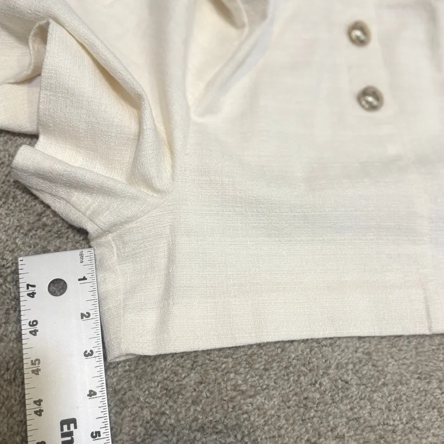 Ann Taylor 12 nautical sailor high waist textured shorts SH 3111 - Image 2