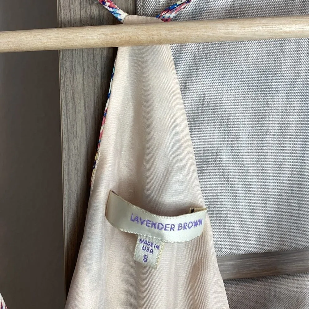 Lavender brown silk romper - Image 3