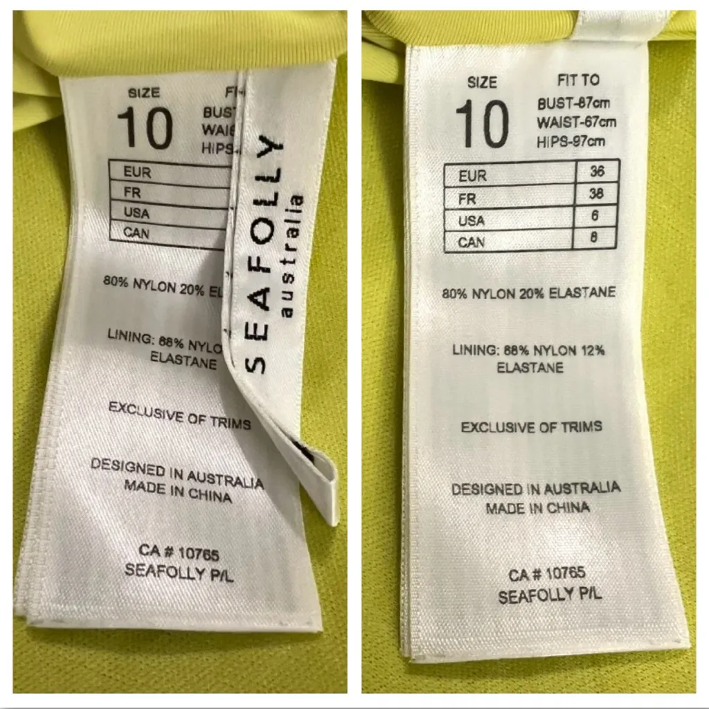 Seafolly Summer Of Love Swimsuit One Piece in Wild Lime Floral Yellow US 6
AU 10 - Image 11