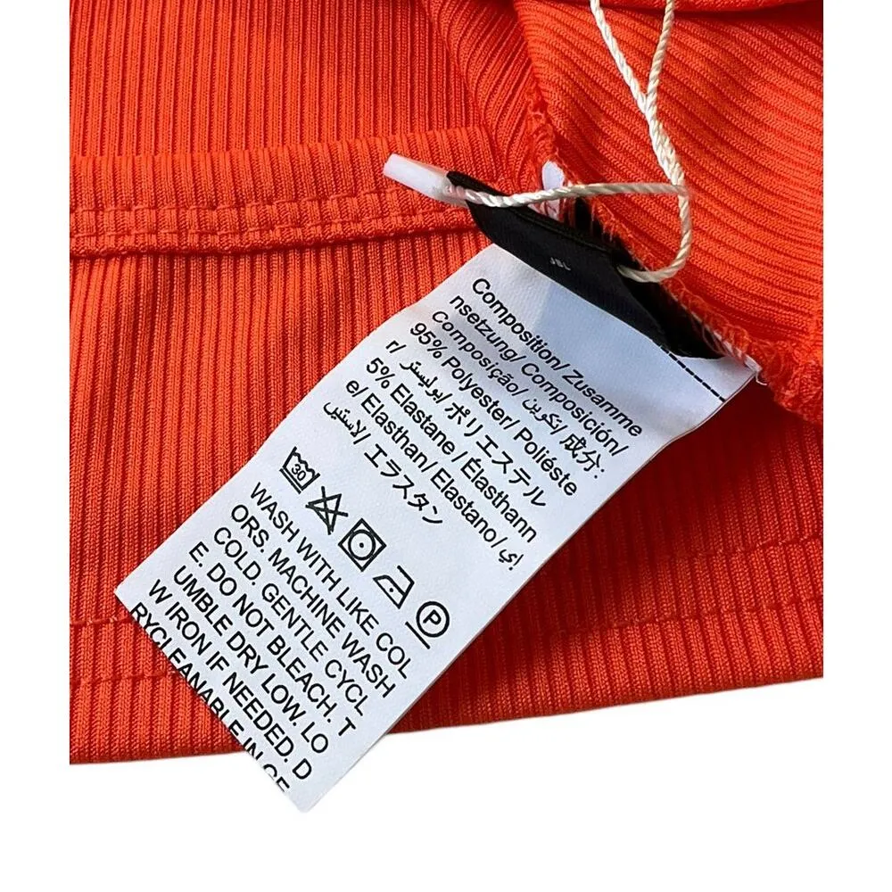 Shein Orange One Shoulder Crop Top Women Size 6 NWT | 8-1 - Image 5