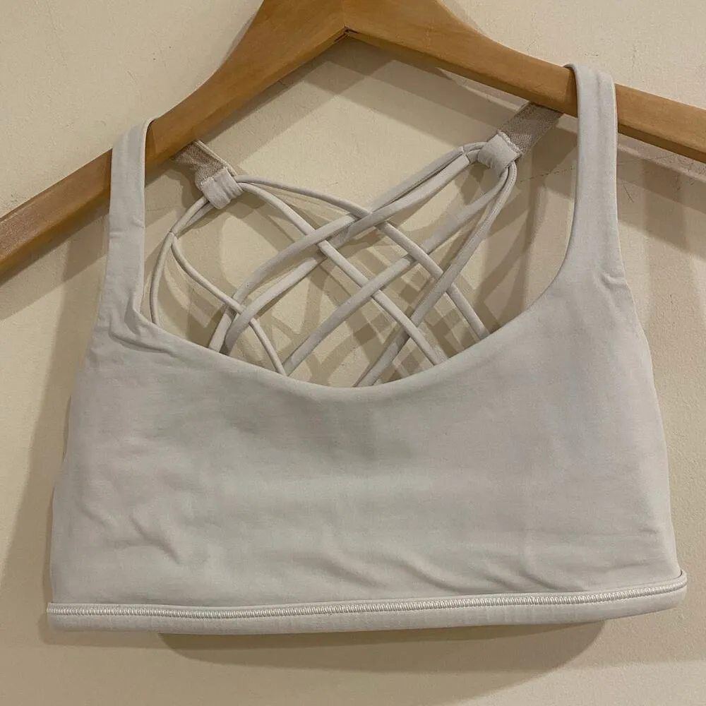 Wild Light Support Free to Be Sports Bra Strappy White Women's Size 6 - Image 2