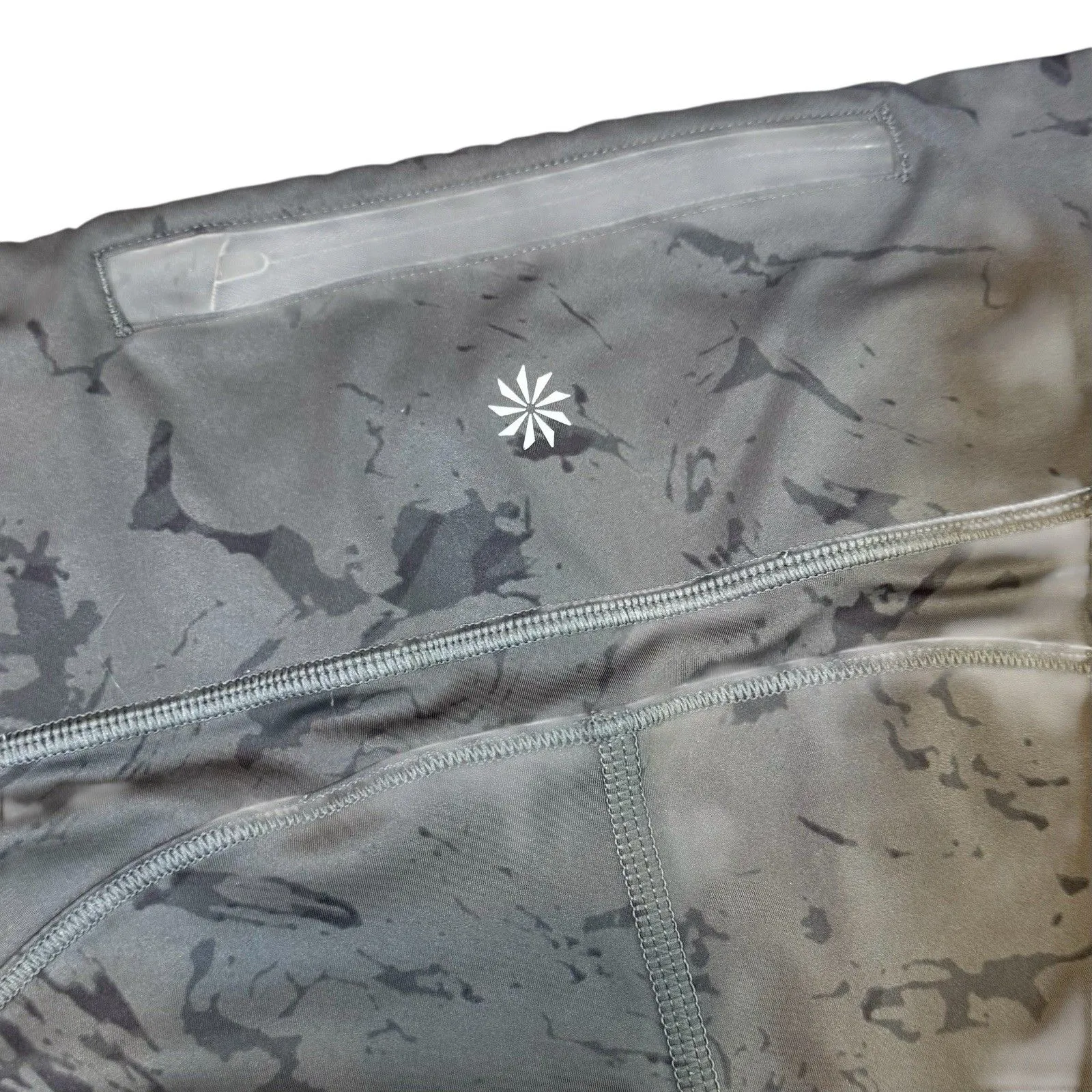 Athleta Velocity Stash Pocket 7/8 Tights XL Marble Gray Athleisure Workout Gym - Image 3