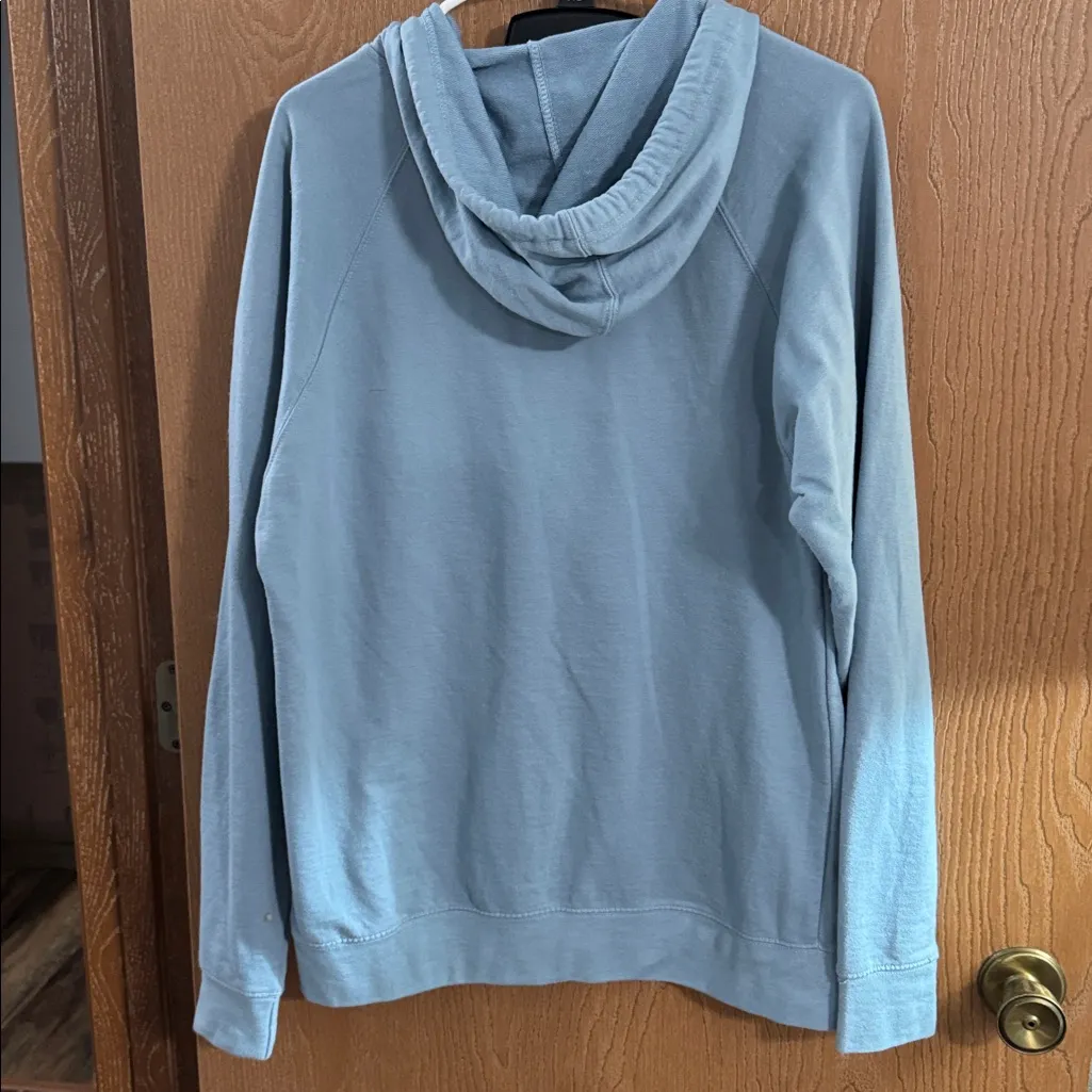 Barbella box shoodie sweatshirt Large light blue with “STRONG” design on front - Image 4