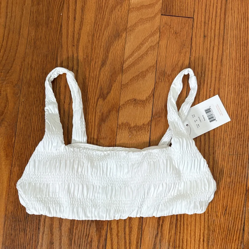 Andie The Rye Bikini Top‎ swimsuit sugar smocked off- white size XS NWT - Image 2