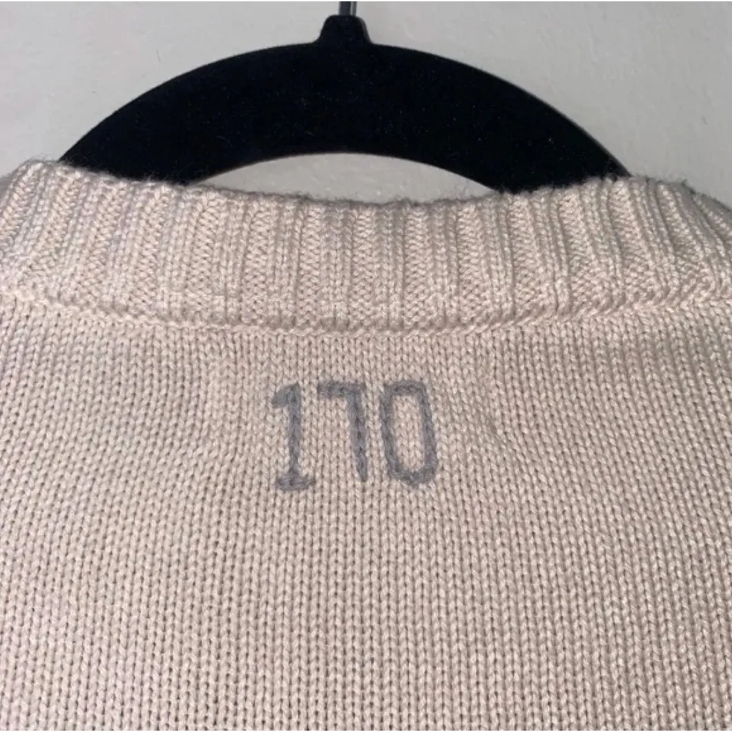 Odd Molly Miss Epic 3D Floral Boho Embroidered Cream Tan Sweater S Grandmacore - Image 6