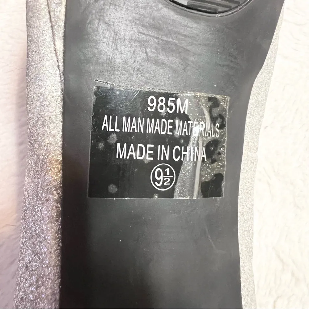 Sizzle by Coloriffics Silver Glitter High Heel Platform Pumps Size 9.5 - Image 11