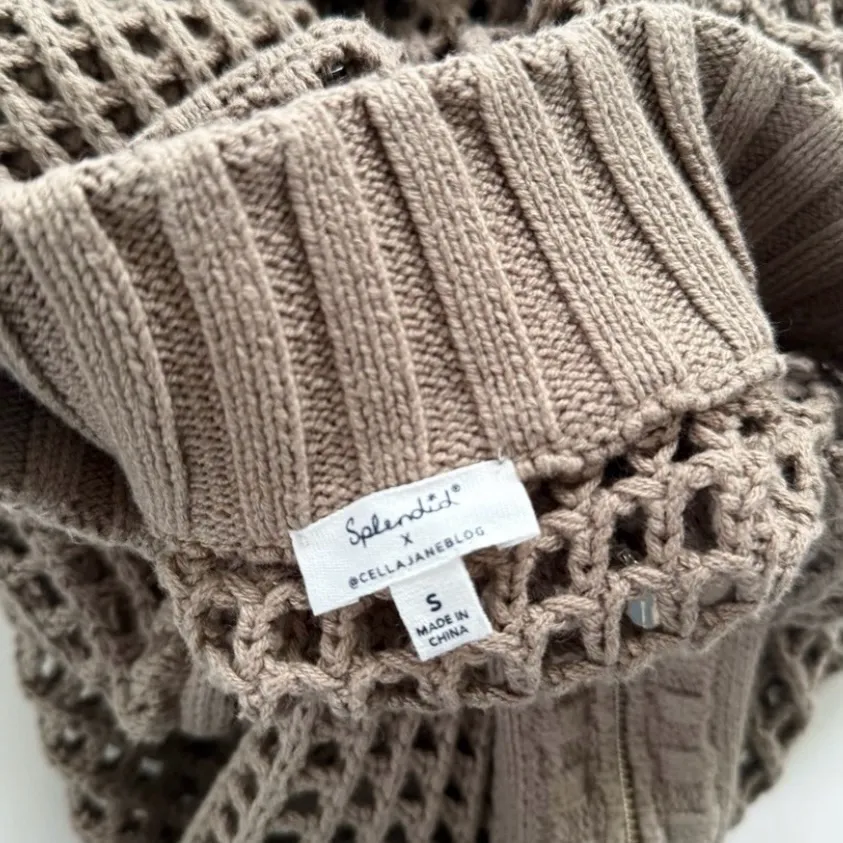 Splendid - Cella Jane Collection - 3 Piece Quarter Zip Sweater & Pants Set Small - Image 7