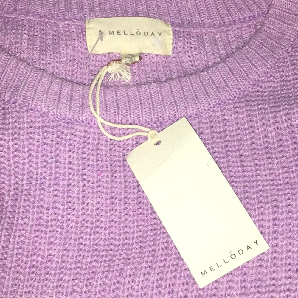 Melloday 2 Pocket Pullover Knit Sweater Wool Lilac - Image 5