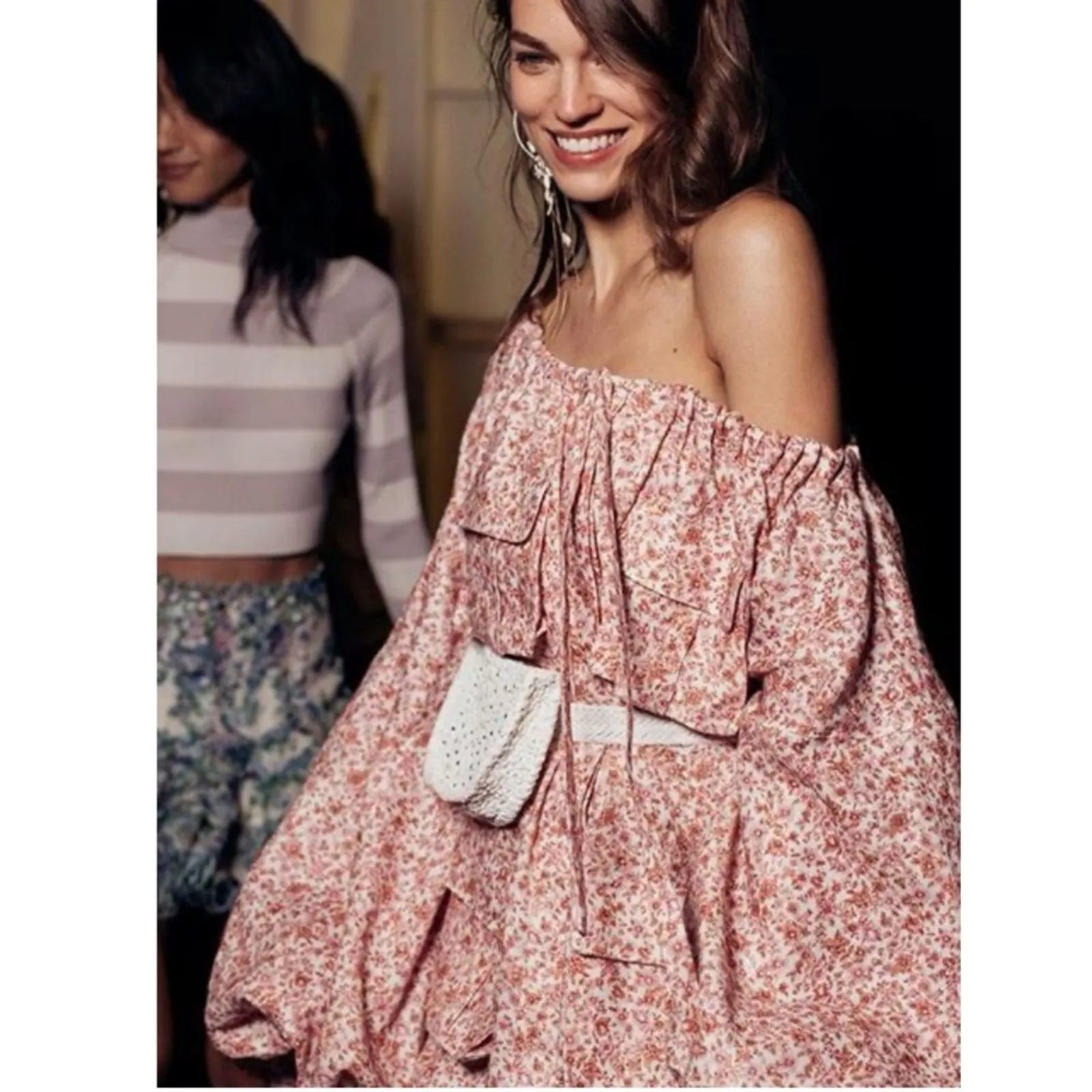 Zimmermann sunny  shirt dress pink floral Sz Small boho chic coastal festival - Image 10