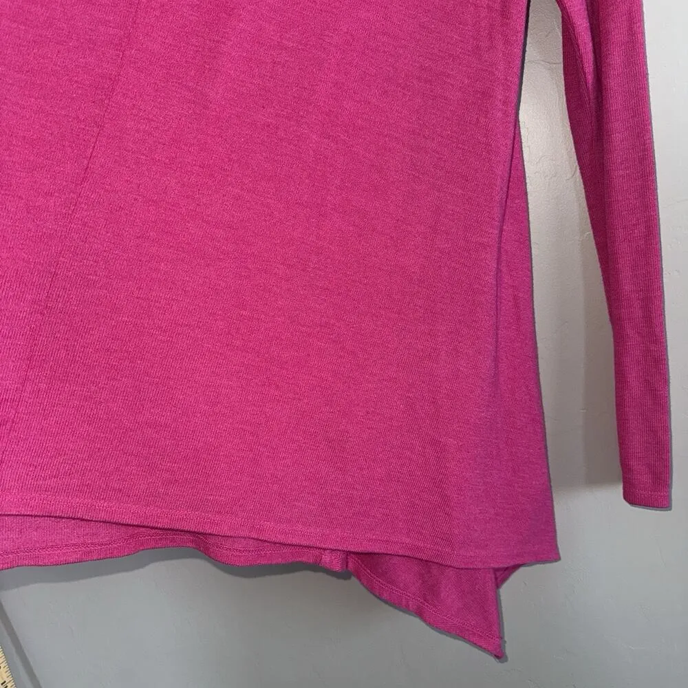 Fresh Produce Studio V Neck Tunic Top Blouse Woman Size XS Pink Fuchsia - Image 6