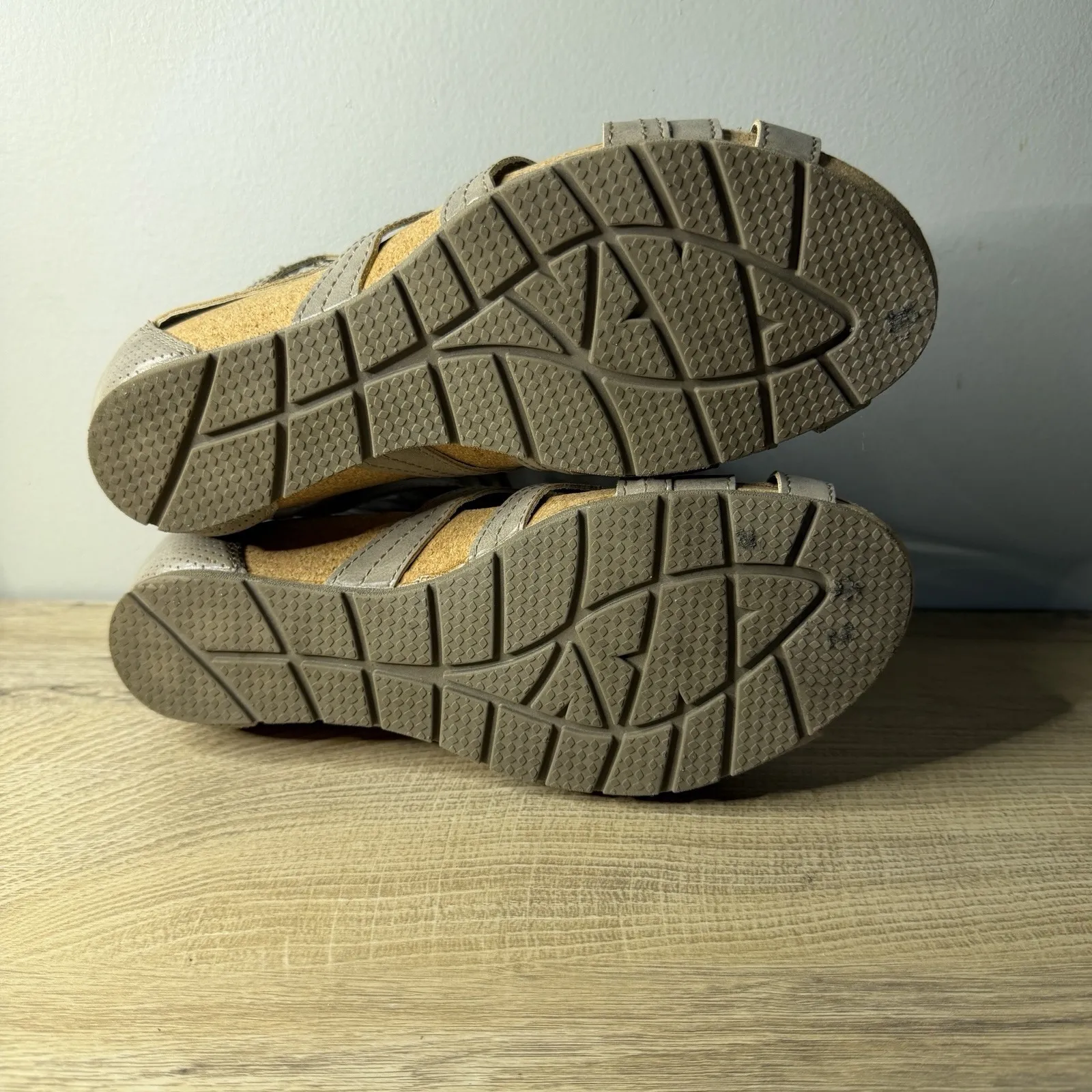 Earth Origins Kayle Taupe Gladiator Sandals Lace Up Cage Heel Boho Comfort 9 - Image 8