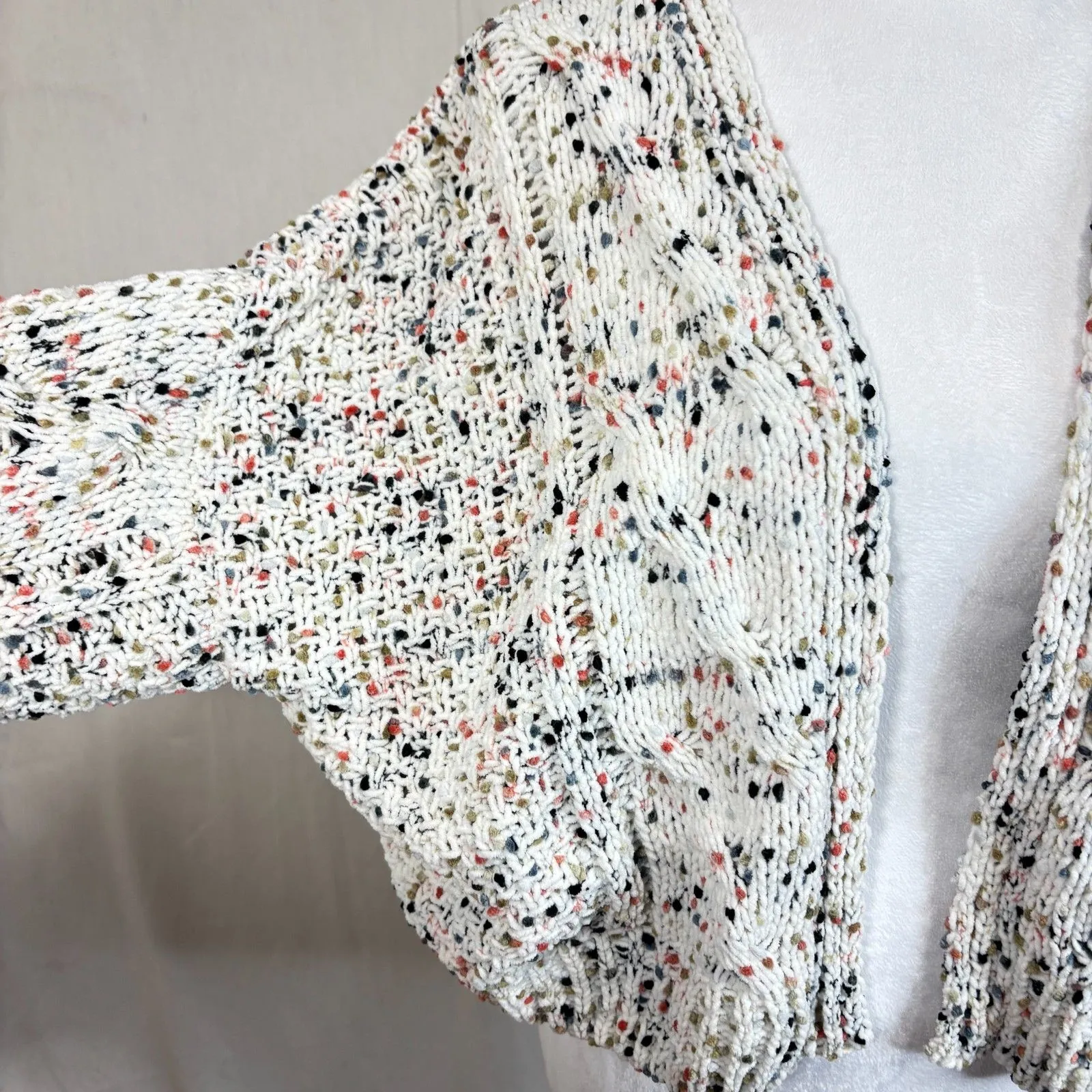 Moon & Madison Anthropology Cropped Cardigan Cable Knit Chunky Open Size M Size M - Image 3