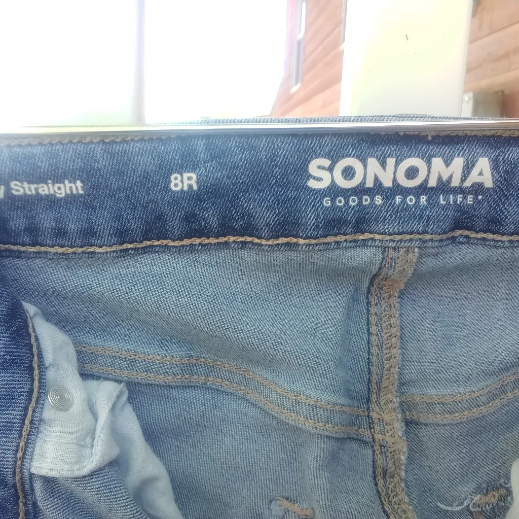 Sonoma Women's Straight Leg Jeans - Blue 8R - Image 6