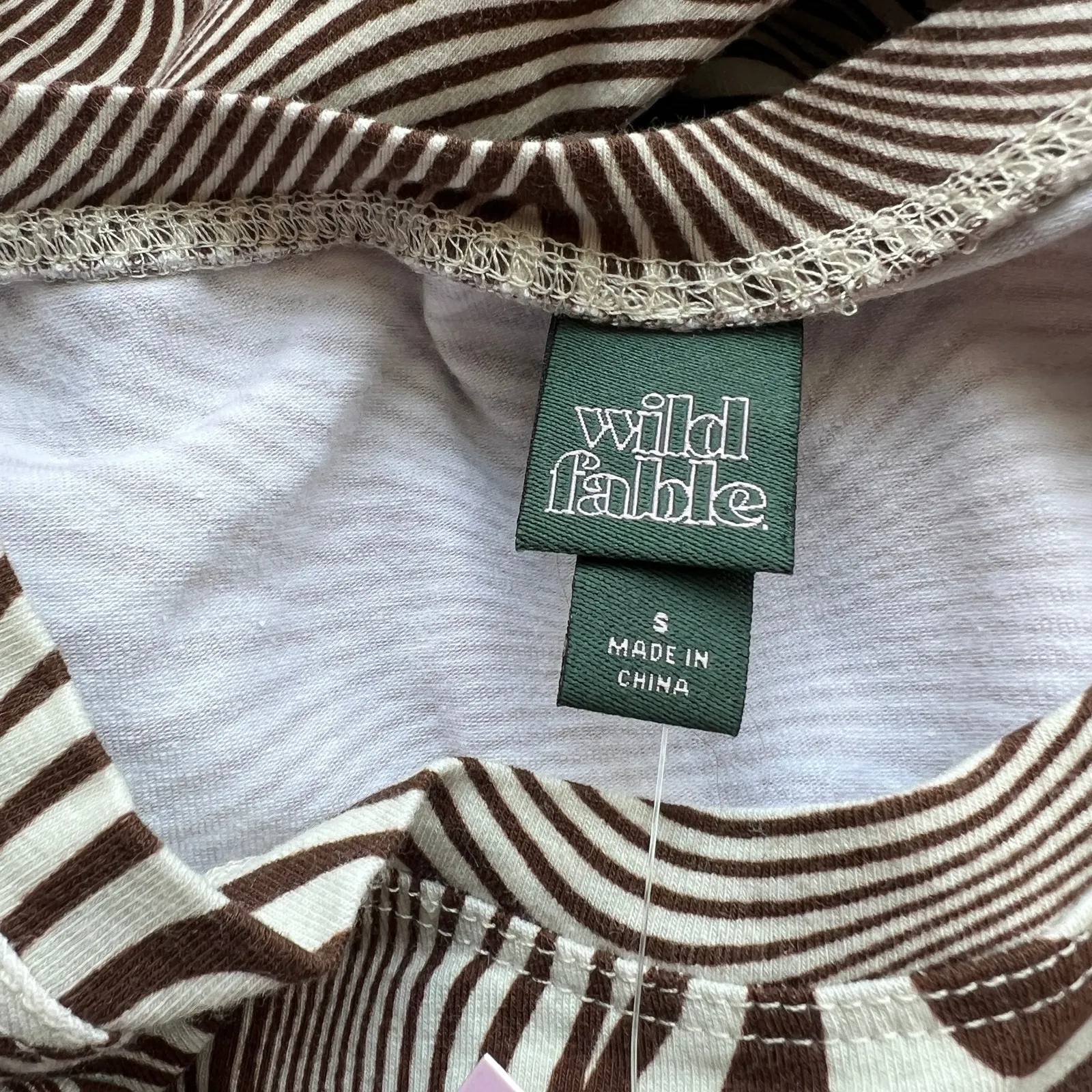 Wild Fable Women's Brown Swirl Long Sleeve BodyCon Dress - Size Small - NWT - Image 2