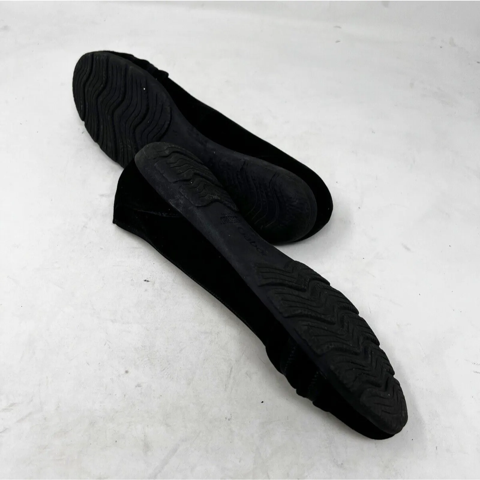 Gabor‎ Loafer Hovercraft Laura Look Lovely Suede Leather Ballet Women Black 6 - Image 9