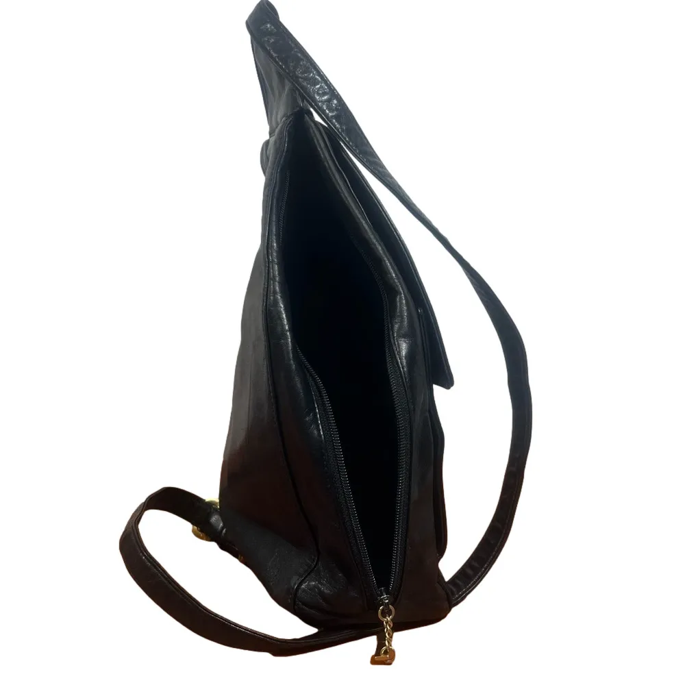 Valerie Stevens Leather Triangle Sling Women’s Backpack Purse - Image 3