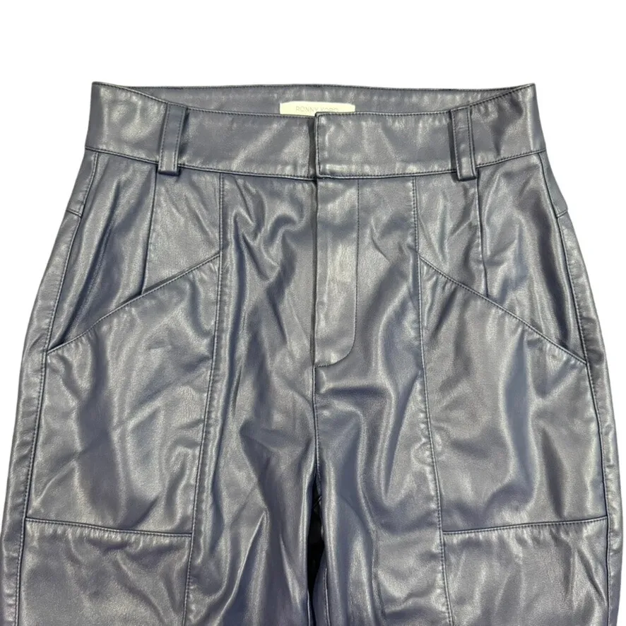 Ronny Kobo X RTR Blue Faux Leather Pants in Blue, Size US 2 - Image 9