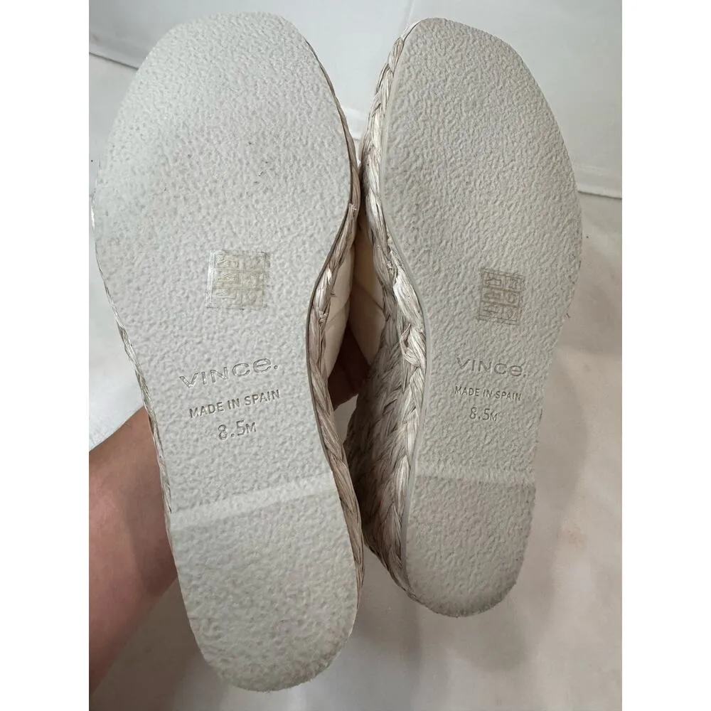 Vince Ivory  Gilian Espadrille Wedge Slide Sandal (Women) size 8.5 - Image 7
