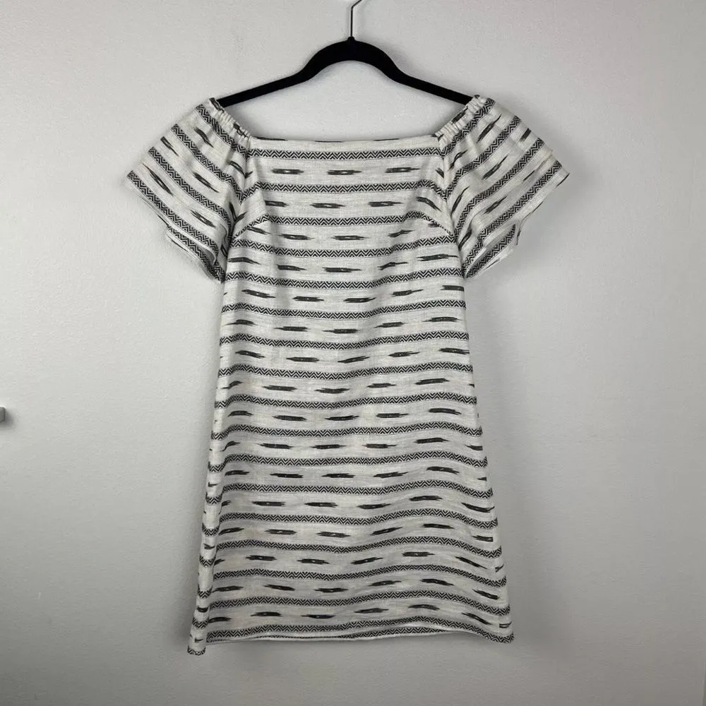 Alice + Olivia Off The Shoulder Tula Mini‎ Dress Linen Southwest Womens Medium - Image 2