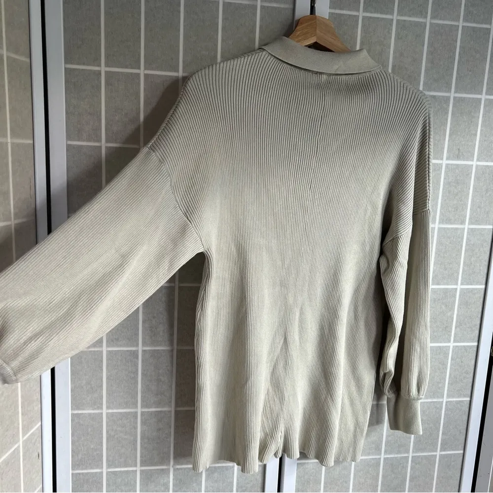 Princess Polly Jenna Romper long sleeve ribbed sage size XS/S balloon sleeve - Image 6