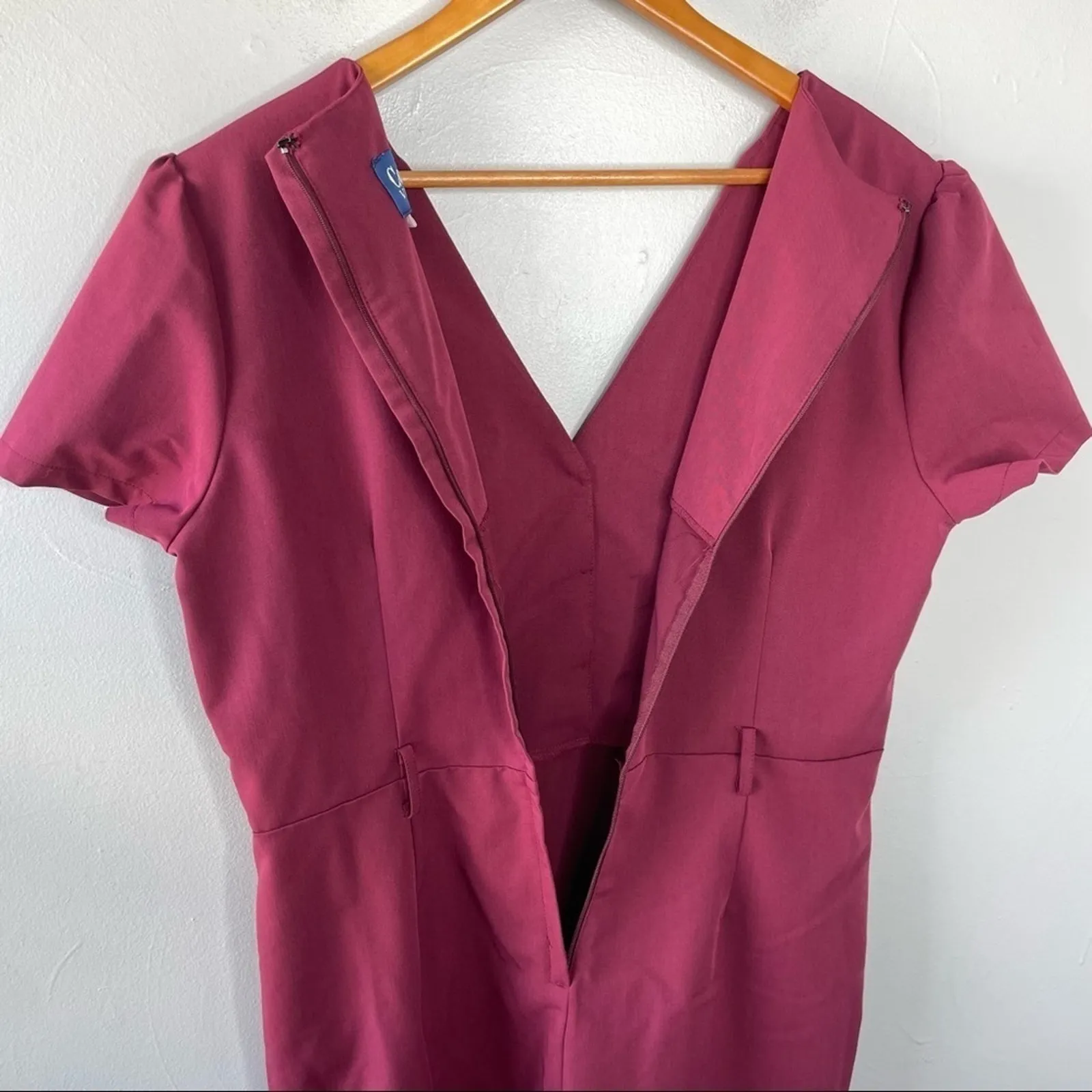 COLLECTIF VINTAGE Pencil Wiggle Dress Size 2XL US 14 Retro Pinup Rockabilly Twee Pink - Image 5